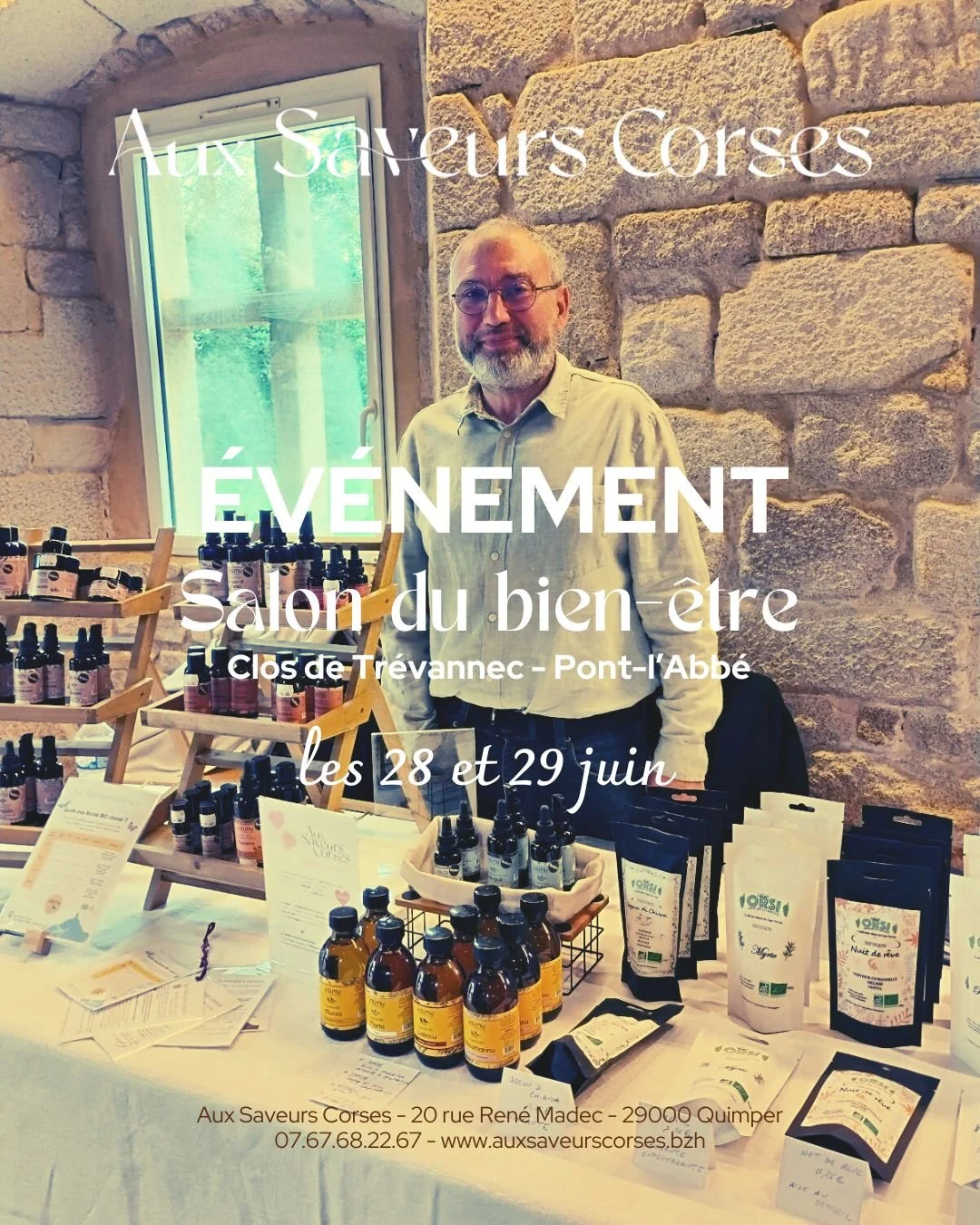 🌼Votre rendez-vous bien-&ecirc;tre c'est samedi 28 et dimanche 29 juin au Clos de Tr&eacute;vannec &agrave; Pont-l'Abb&eacute;.

🌸Nous vous y donnons rendez-vous sur les 2 jours avec les produits de beaut&eacute; corse @intimulamedesplantescorses e