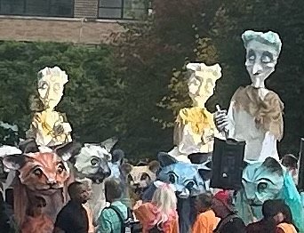 Halloween Parade-Cat ladies and their kittens
