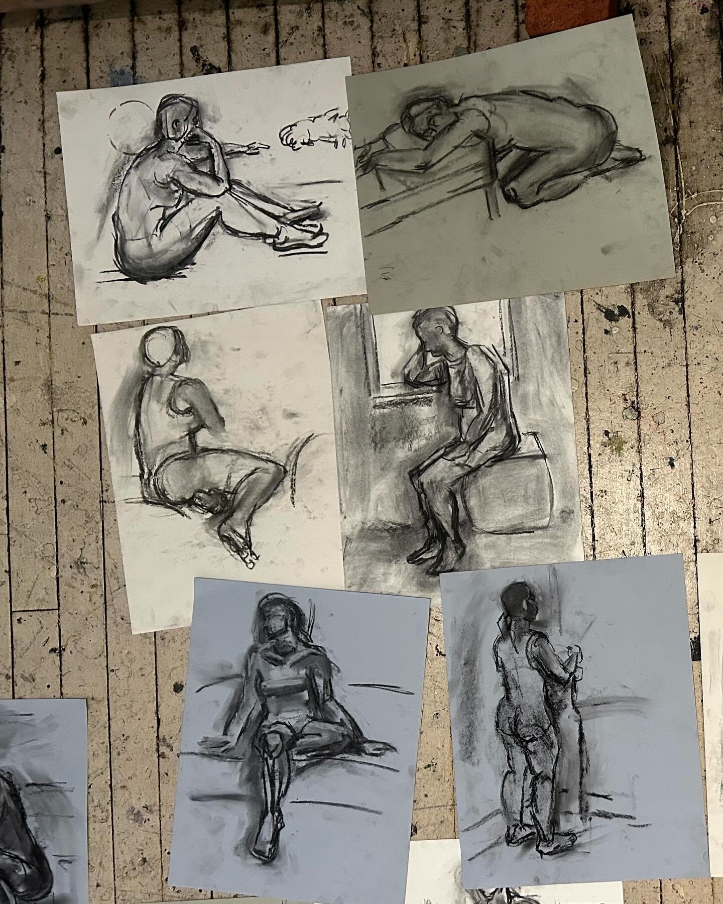 Looking at looking at figure drawings.