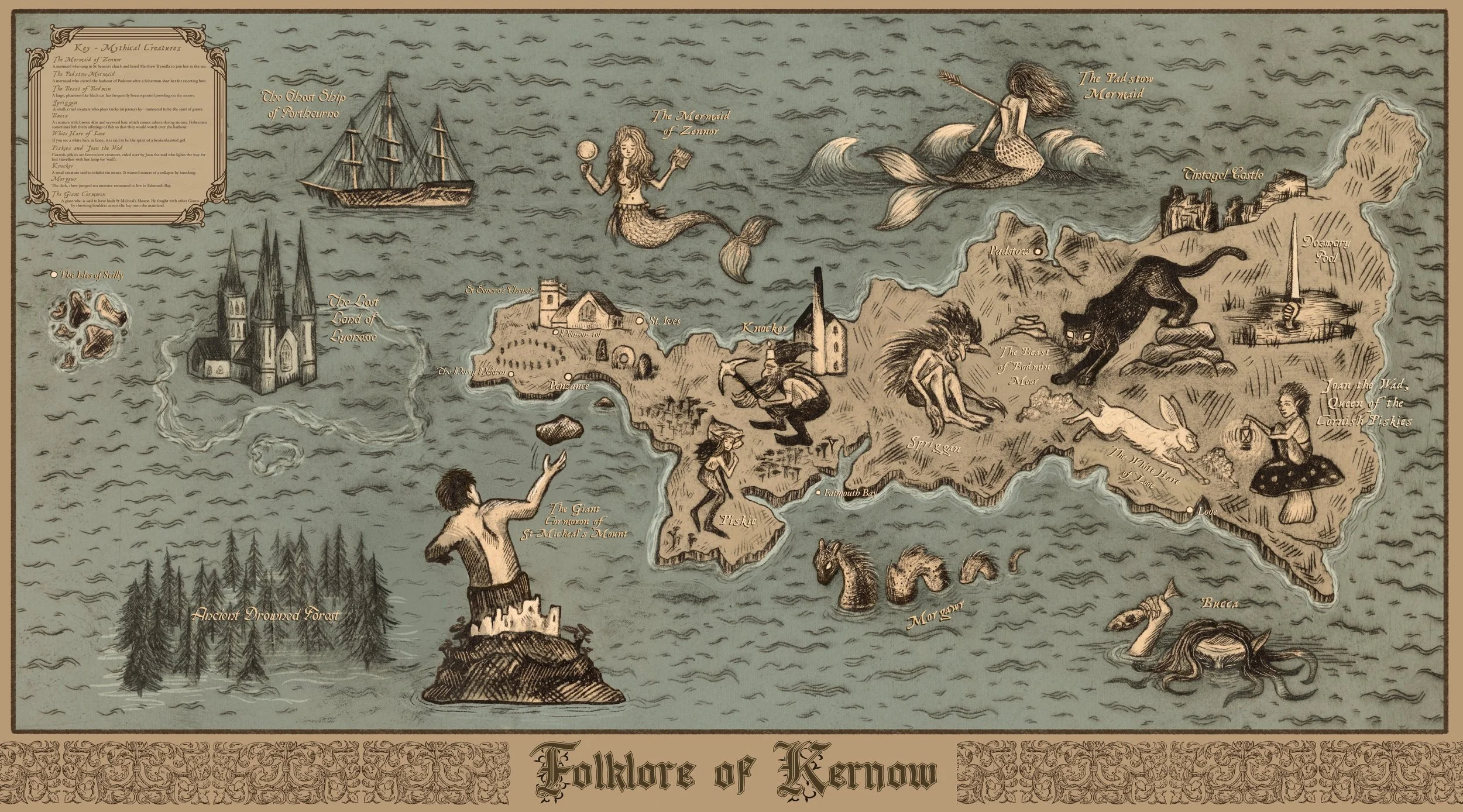 Map of Cornish Folklore