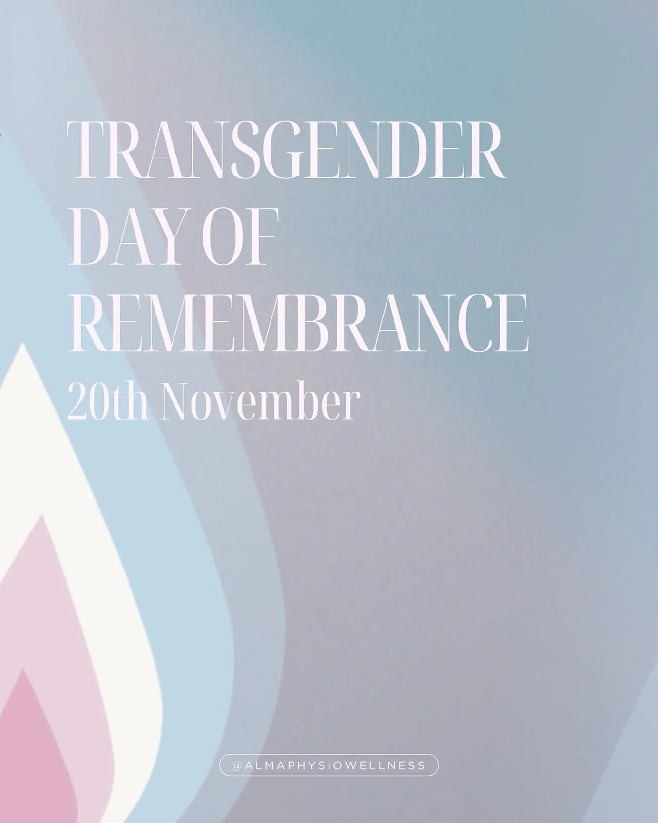 We stand with you to remember those lost to transphobic violence, and to honour their lives.

We&rsquo;re with you &amp; proud to be a transgender safe space in Bristol 🤍

#bristolsafespace #lgbtq+ #accessiblehealthcare