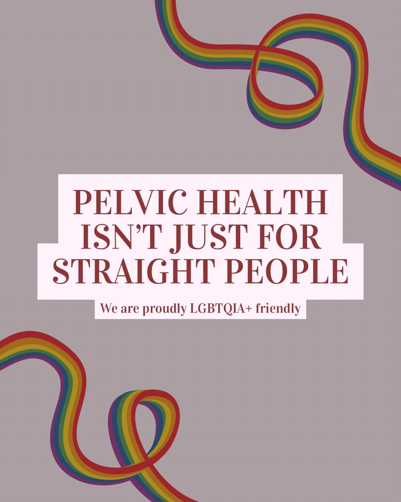 It&rsquo;s LGBT+ History Month! 🏳️&zwj;🌈🏳️&zwj;⚧️
.
We pride ourselves on inclusivity, and don&rsquo;t think anyone should feel excluded from accessing pelvic healthcare.
.
We know there&rsquo;s a way to go yet in ensuring everyone in the LGBTQIA+