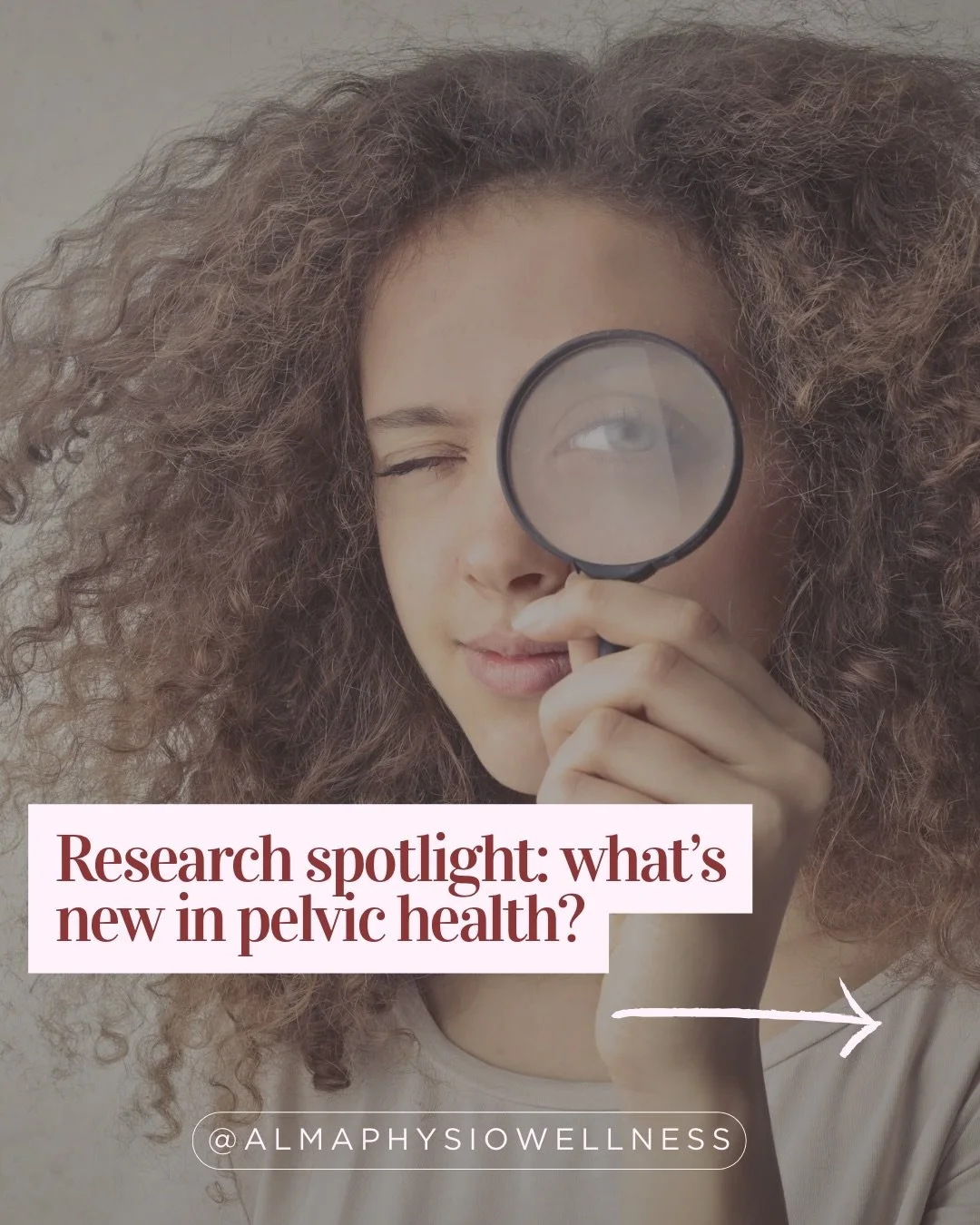 RESEARCH SPOTLIGHT 🔍⁠
⁠
Keeping up to date with current research is a core part of how we practise at Alma.⁠ 

This month, we delved into compression garments for prolapse during running. Since this is a relatively new field, there&rsquo;s really li