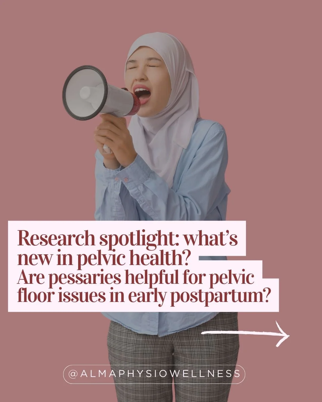RESEARCH SPOTLIGHT 🔍⁠
⁠
Keeping up to date with current research is a core part of how we practise at Alma.⁠
⁠
This month, we delved into internal pessary support for prolapse early postpartum. Since this is a relatively new field, there&rsquo;s rea