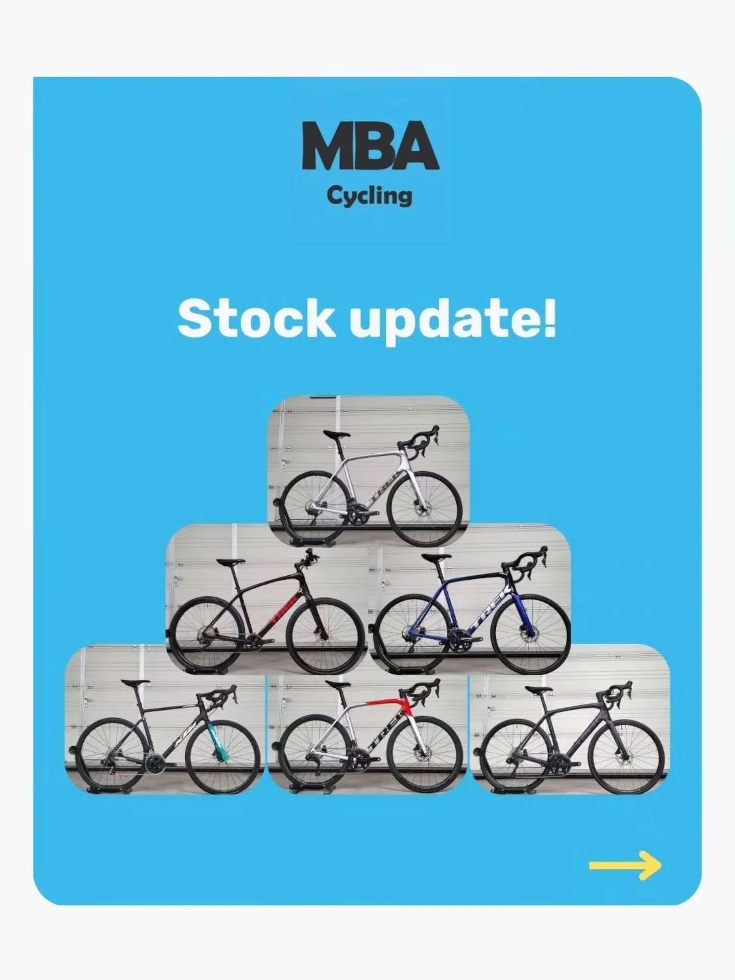 ❗️Stock update❗️

6 nieuwe fietsen, nu beschikbaar bij MBA Cycling

Check ze nu via www.mbacycling.com!
.
.
.
.

#fietsen #bikes #trekbikes #ktm #wielrennen