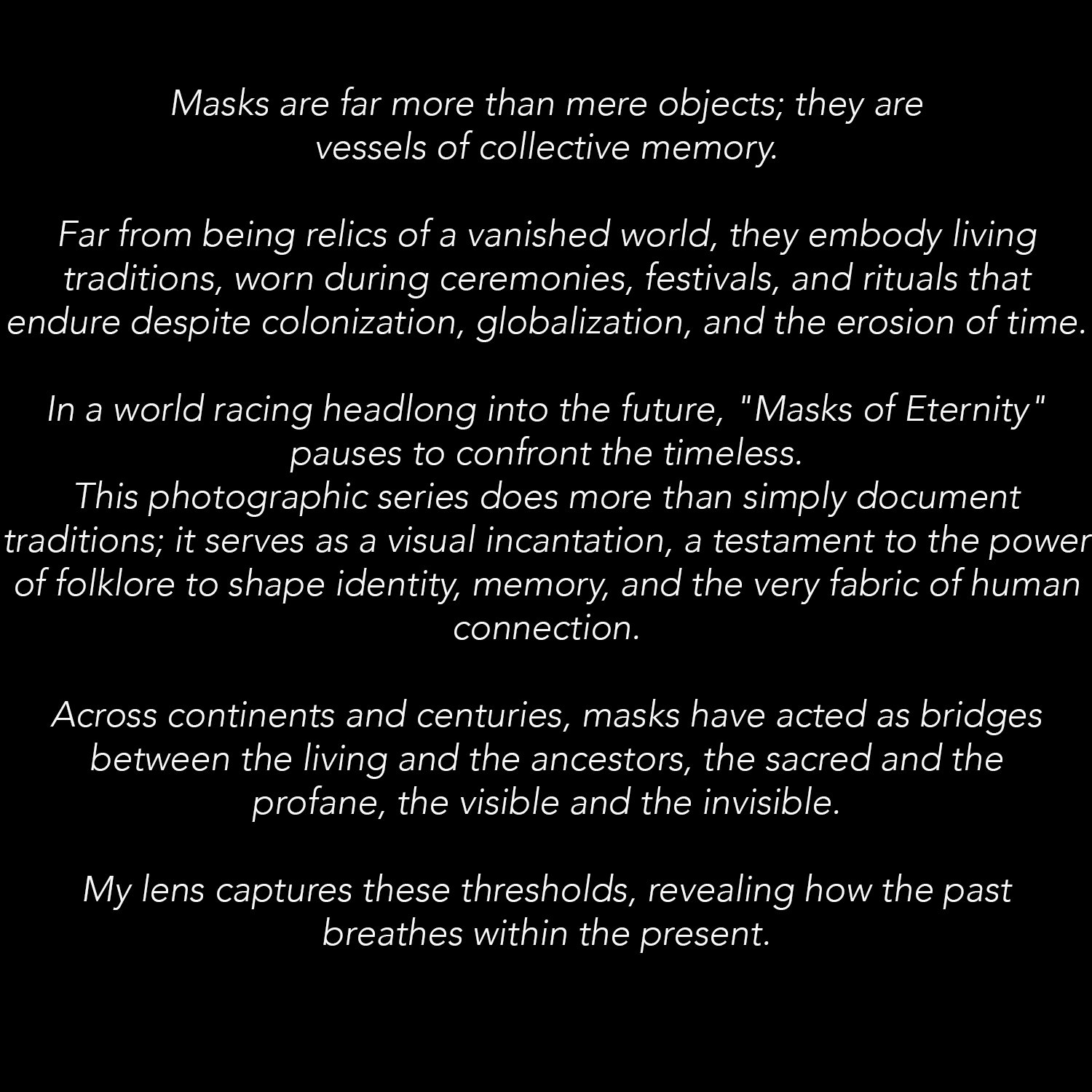 Masks of Eternity ° Introduction