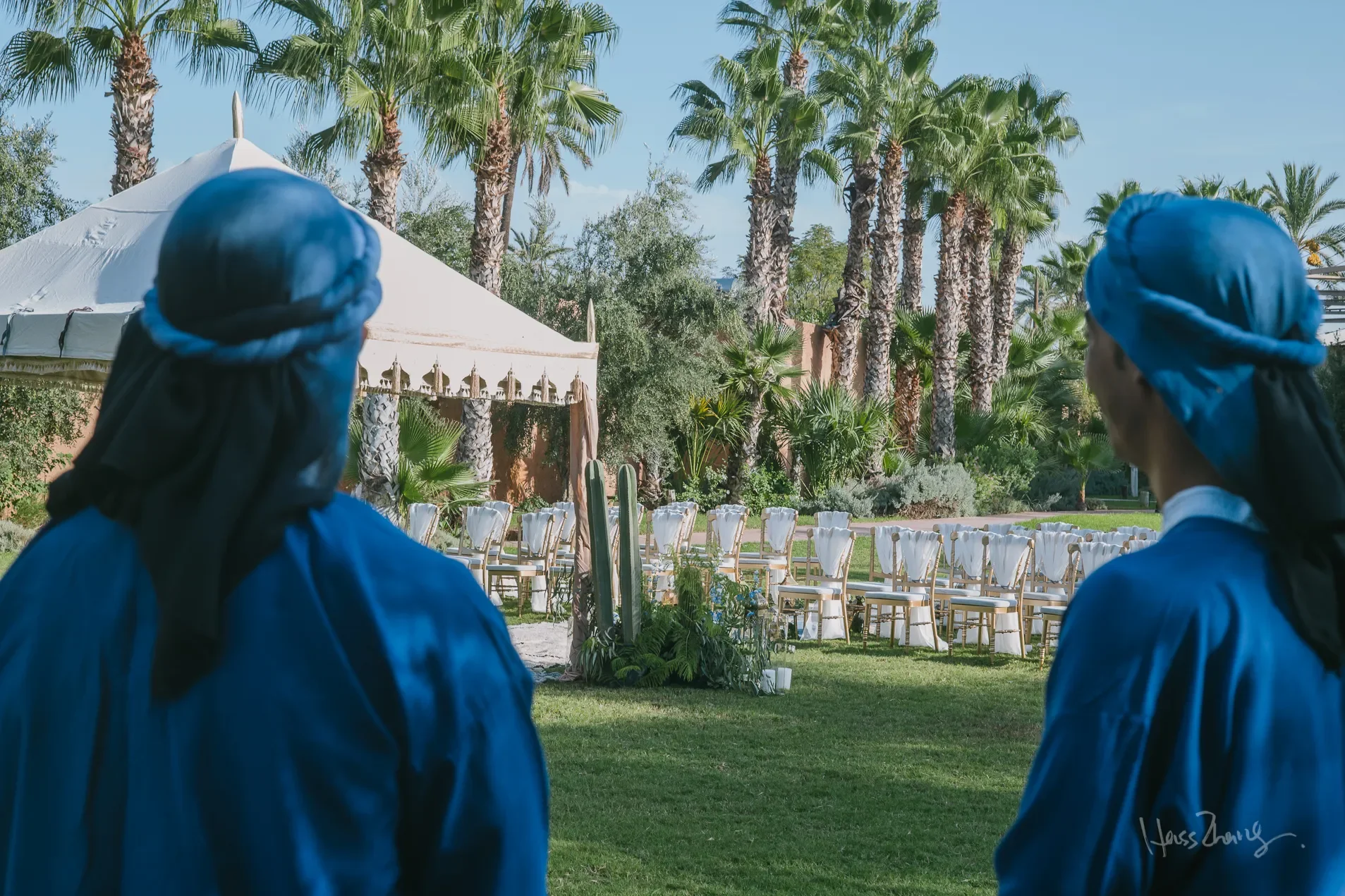 Moroccan destination wedding ceremony decor