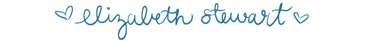 A handwritten note in blue ink reads 'elizabeth steward' with hearts on either side.