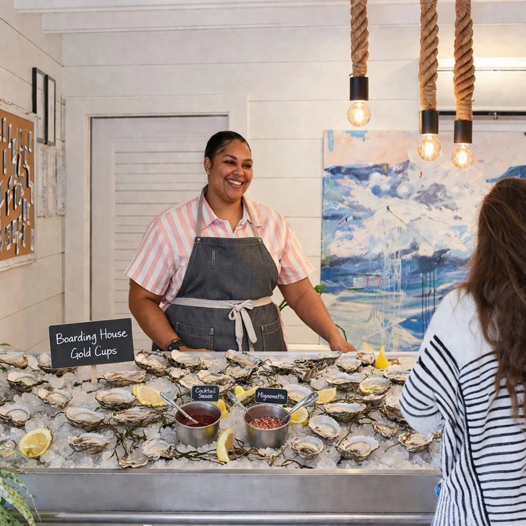 We&rsquo;ve got some shucking amazing news. 🦪
After the success of our Oyster Weekends last year, the Boarding House is taking the next logical step&hellip; This summer, every Friday + Saturday from 4-6PM, our lobby transforms into the Lafayette Oys