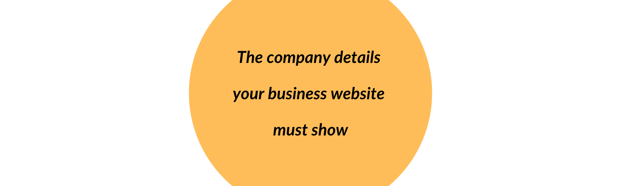 The mandatory company details your business website must show