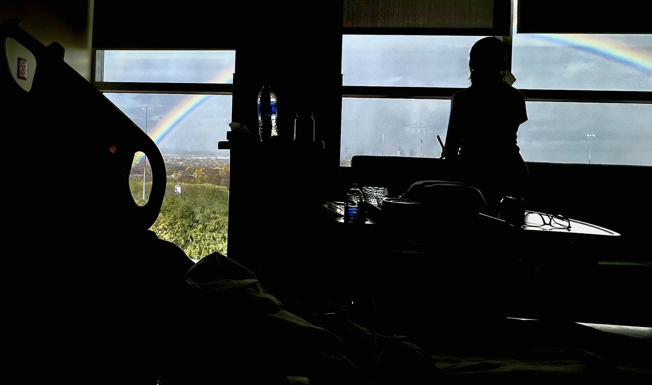 Rainbow from seen from Neilous' bedside
