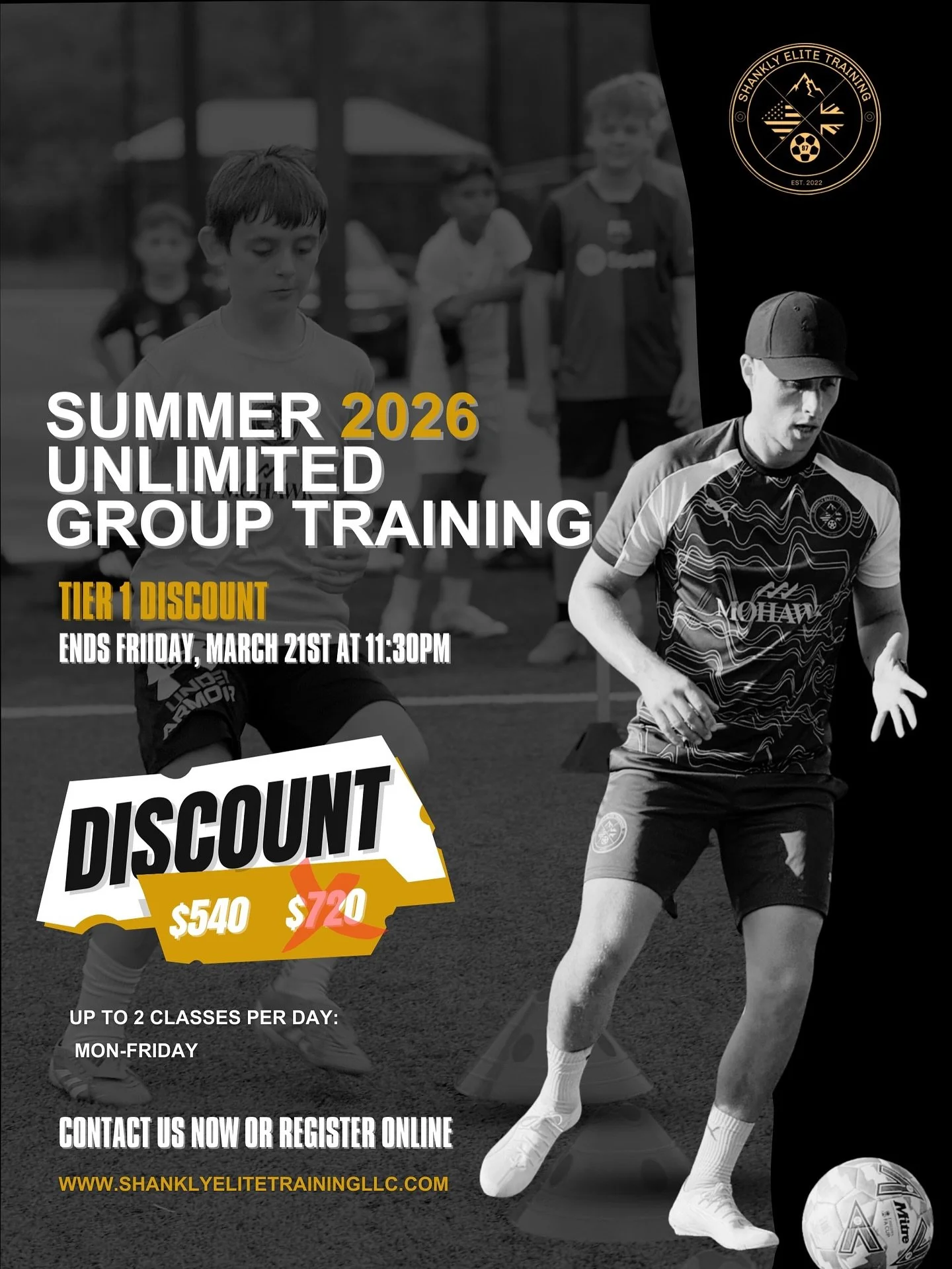 ANNOUNCEMENT 📣 

Tier 1 Discount for our Summer 2026 Unlimited Group Training Membership is almost over!

Contact us now or visit our website to register today 📲