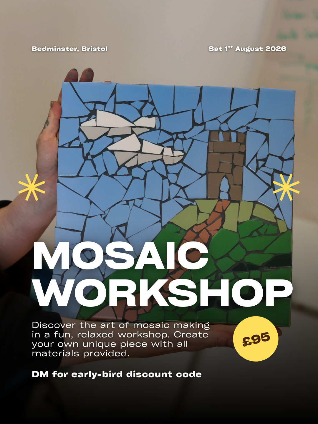 Mosaic Making Workshop  - Create Your Own Mosaic in a Relaxed, Creative Day
