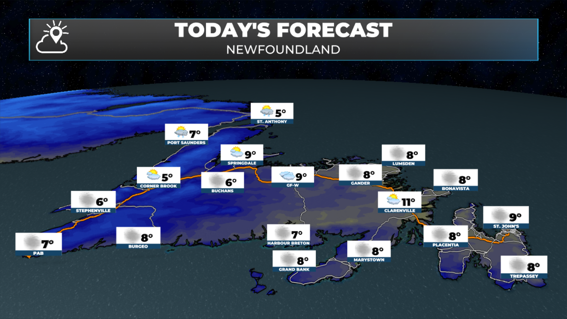 Newfoundland’s forecast for today - May 22, 2026.