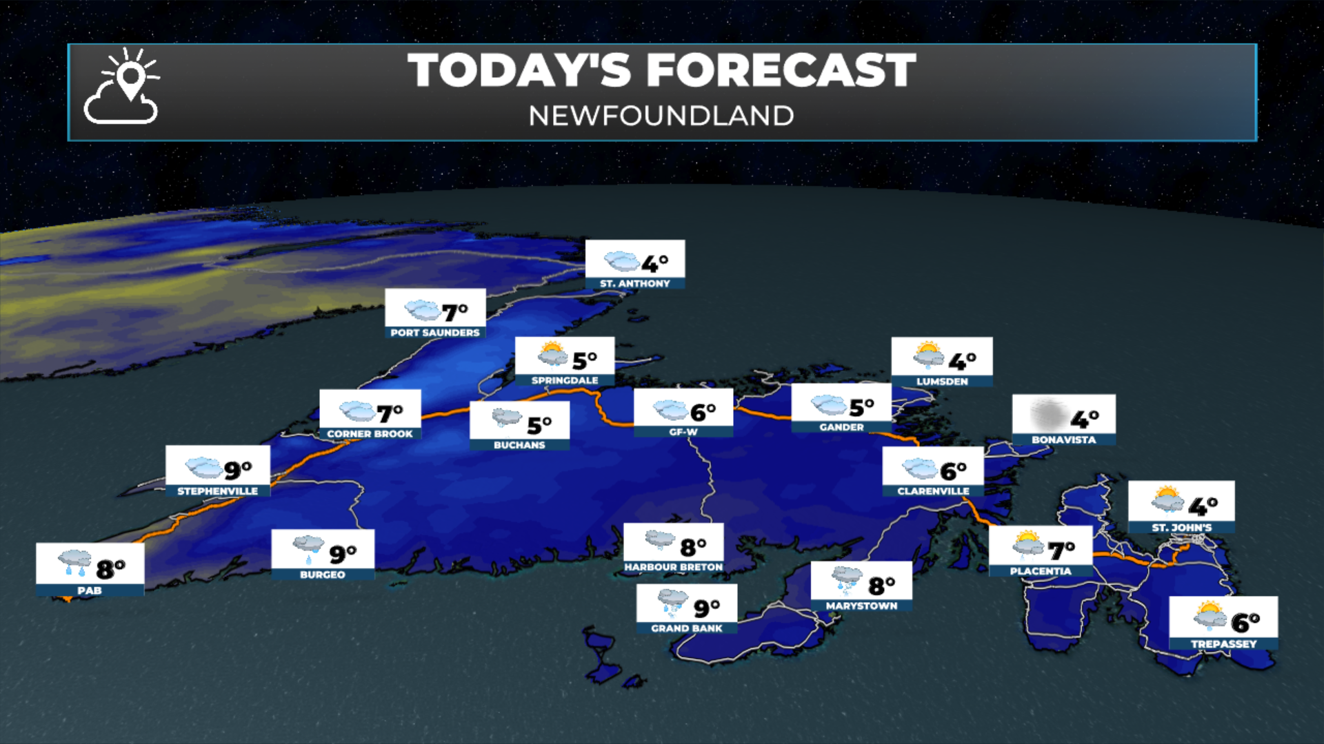 Newfoundland’s forecast for today - May 29, 2026.