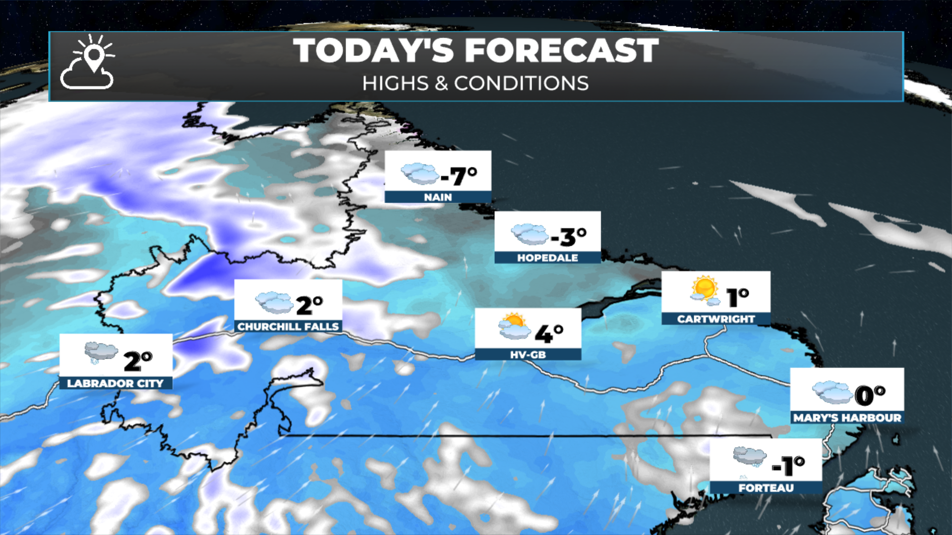 Labrador’s forecast for March 9, 2026