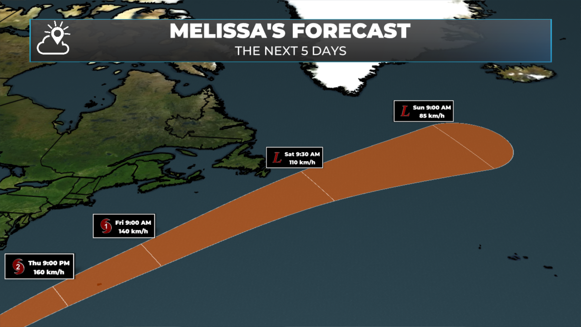 Tracking Melissa now and possible snow in Labrador later this week