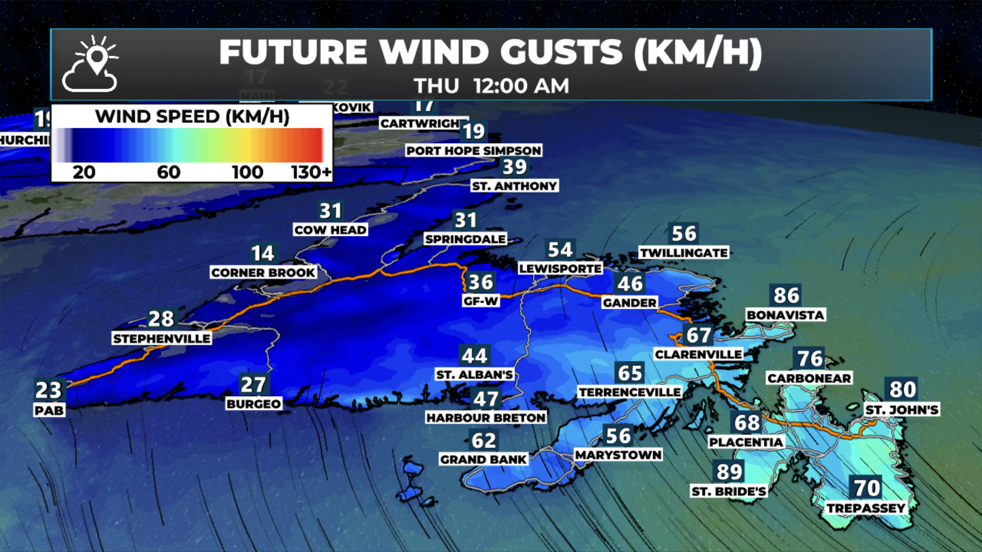 Wind speeds ramp up tonight as our first winter storm departs