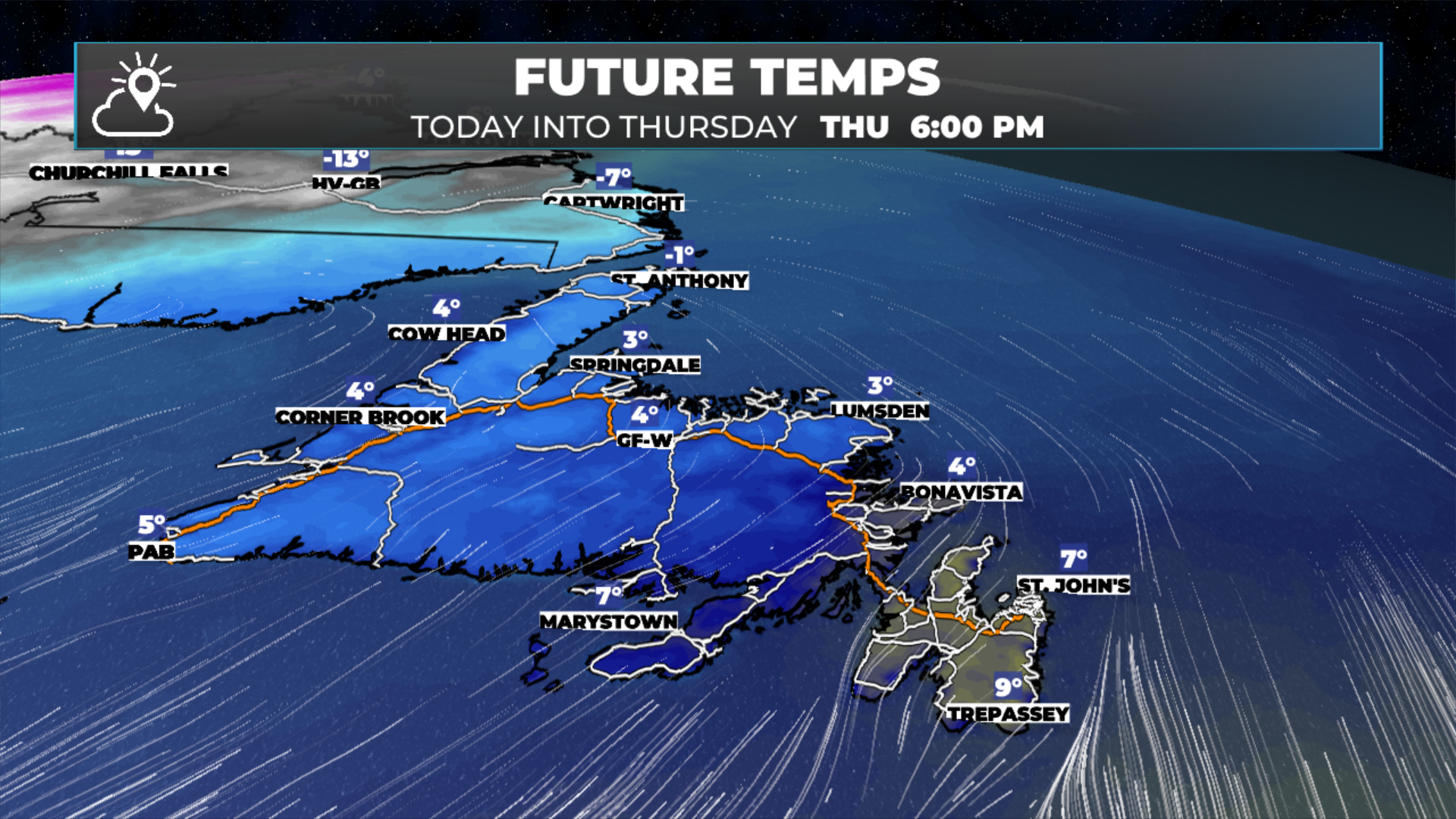A Thursday Thaw is on the way for much of Newfoundland, while snow returns to the Big Land