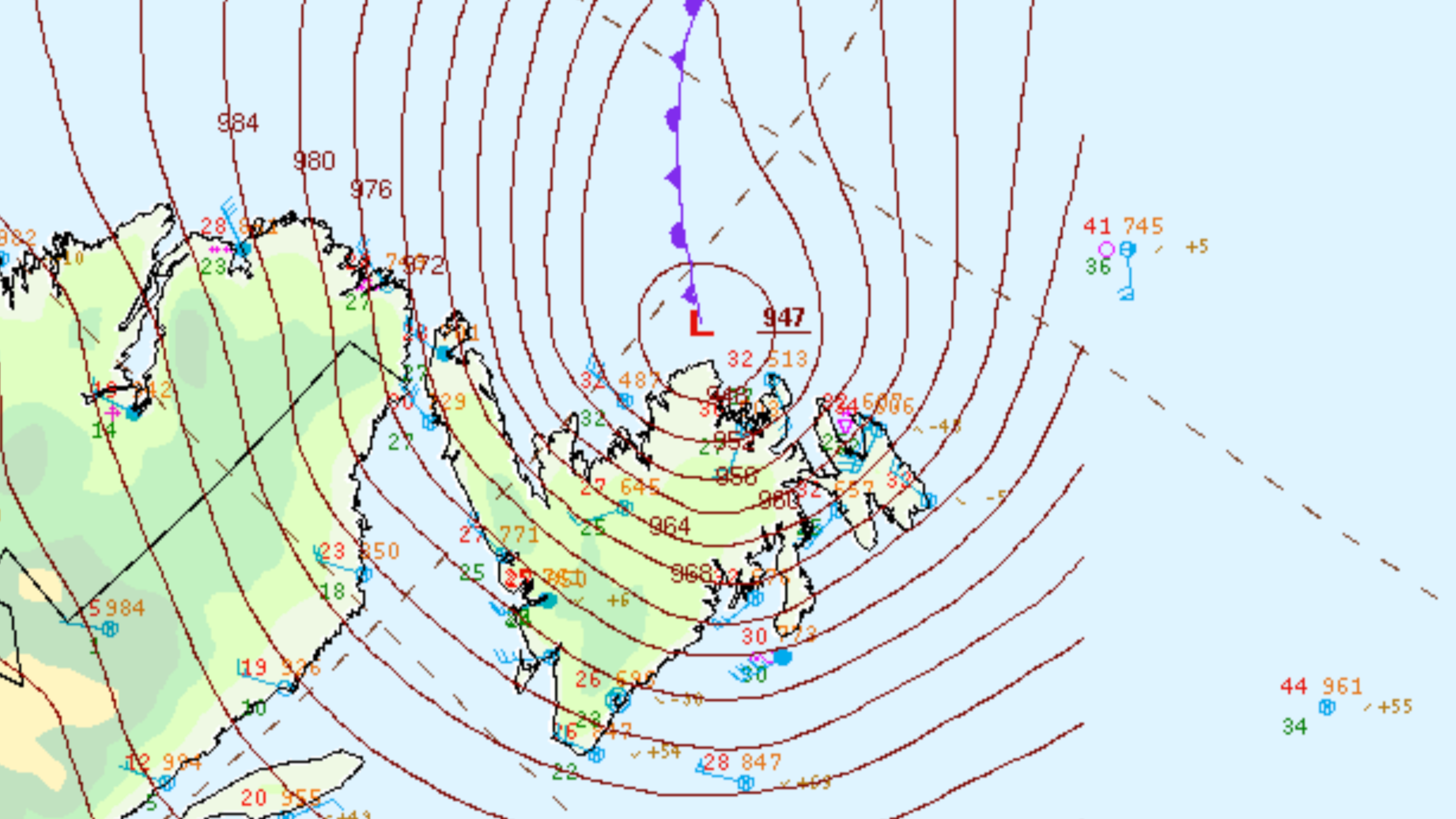 Low-pressure records and high wind speeds highlight Environment Canada’s Storm Summary