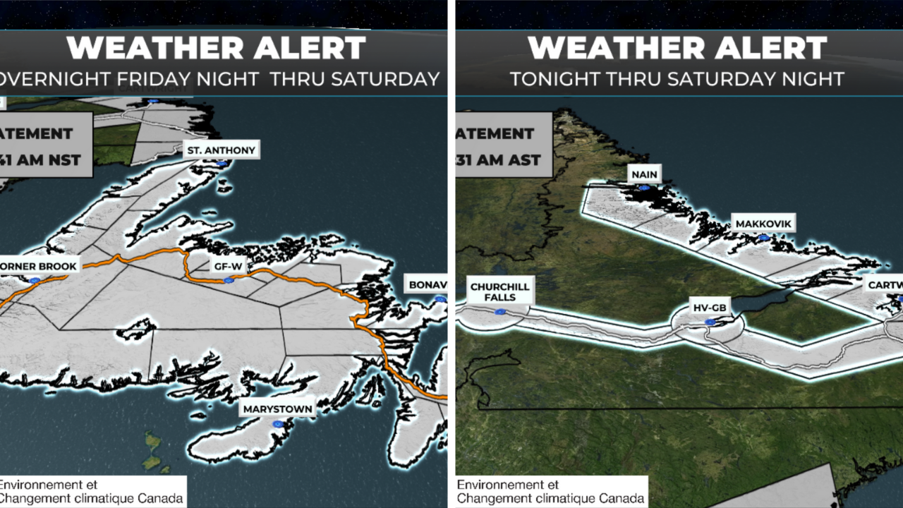 Special Weather Statements issued for NL by Environment Canada for tonight into Saturday as mild system will bring rain, ice and snow… and wind