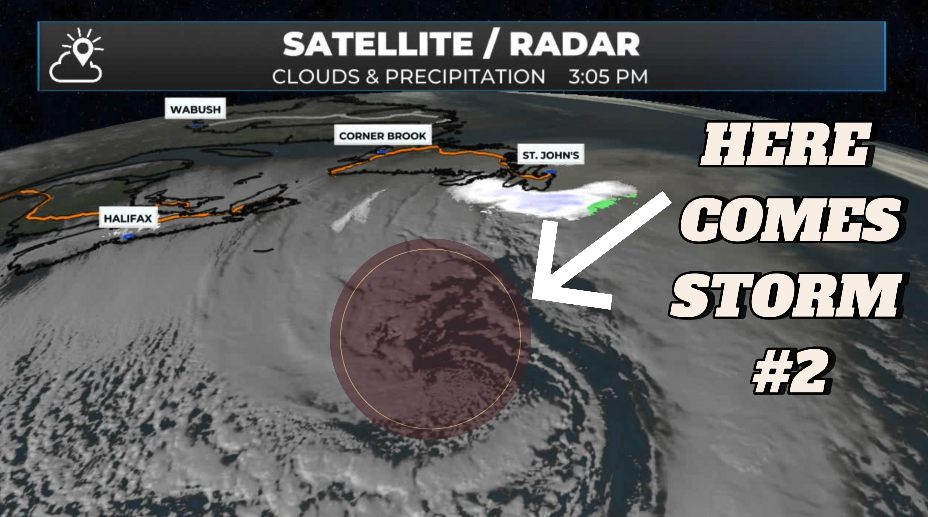 As Storm #1 departs, Storm #2 is already moving in and brings more snow, wind, and rain into Sunday!
