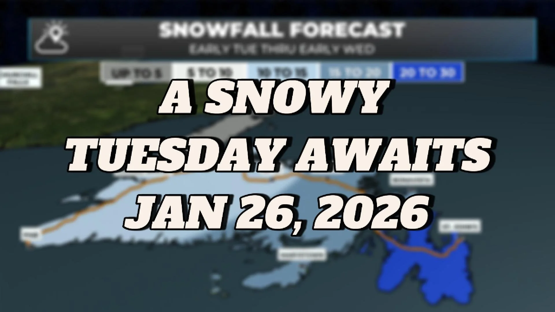 A Snowy Tuesday Awaits Much of Newfoundland, Which Will Be Followed By An Active Week Of Weather