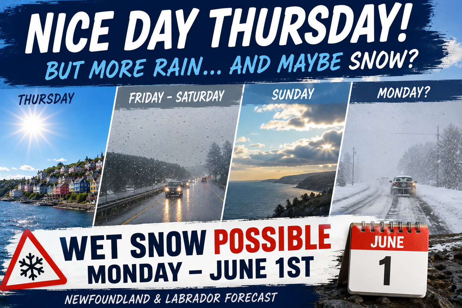 Sunshine Returns Briefly Before Another Round Of Rain… And Maybe Even June Snow