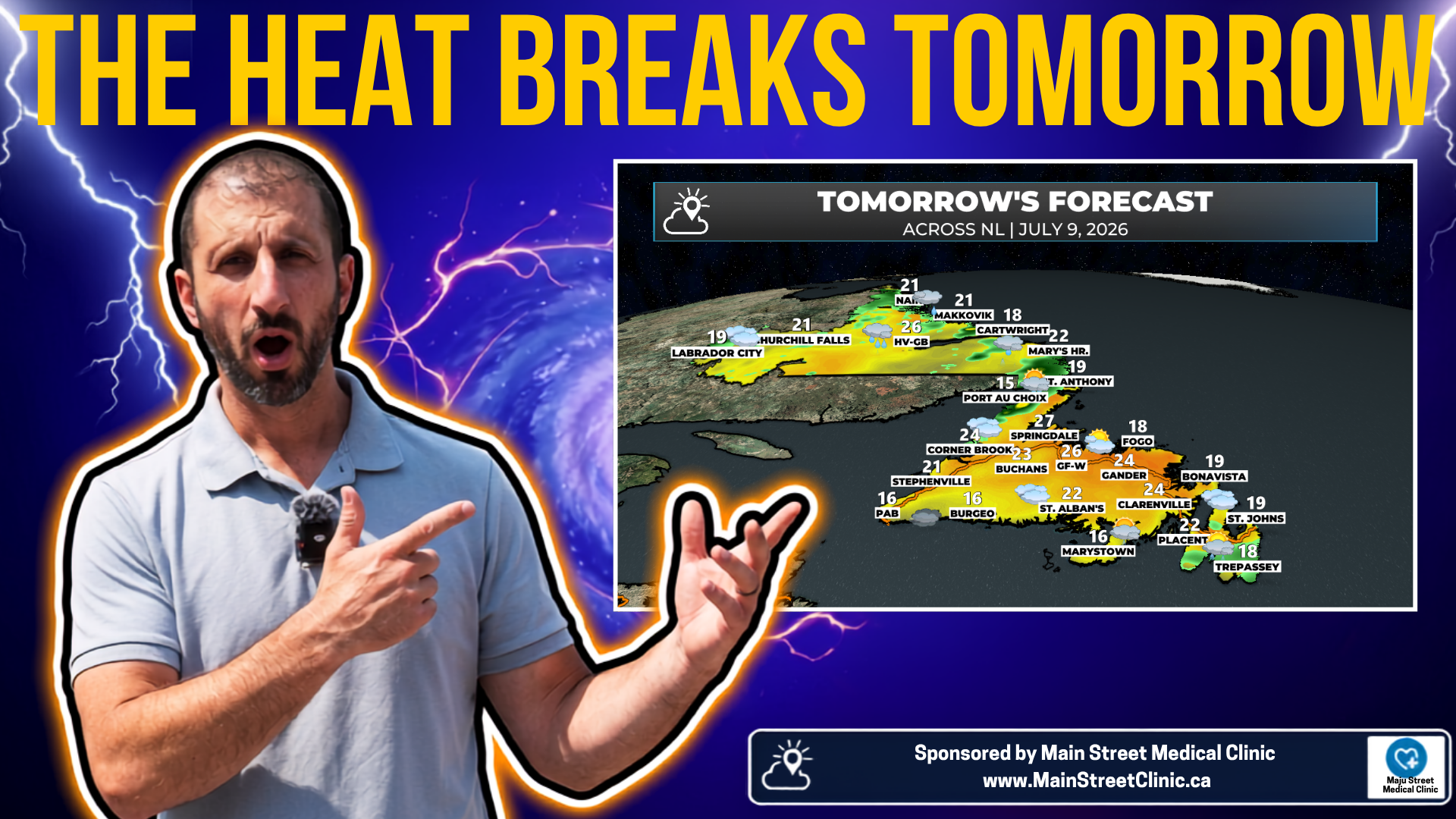 Heat Break Arrives Thursday as Cooler Air Pushes Into NL