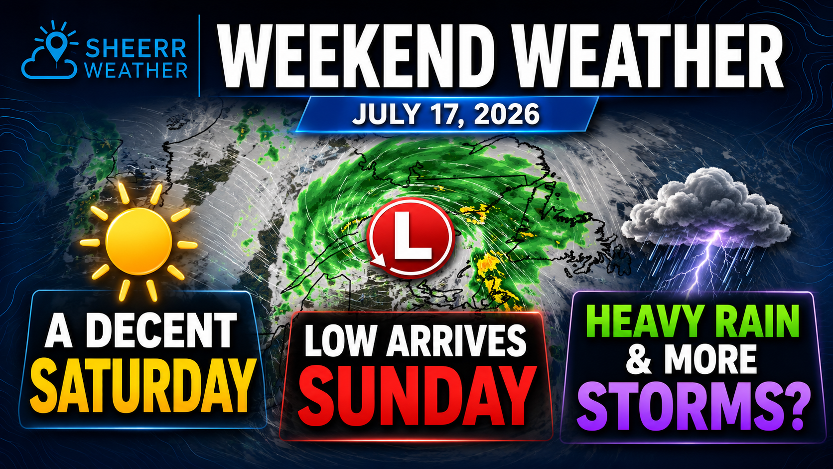 Friday Night and Saturday Look Great... Sunday and Monday Look Rainy And Stormy!
