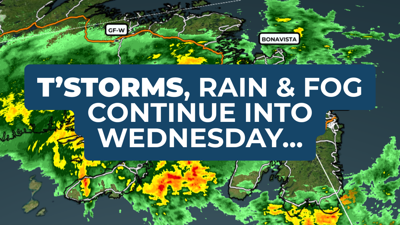 Thunderstorms, Rain, Drizzle and Fog Continue Into Wednesday