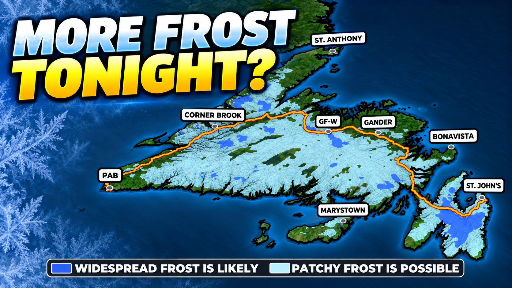 Frost Is In Tonight’s Forecast, and Rain Showers Are In Tuesday’s