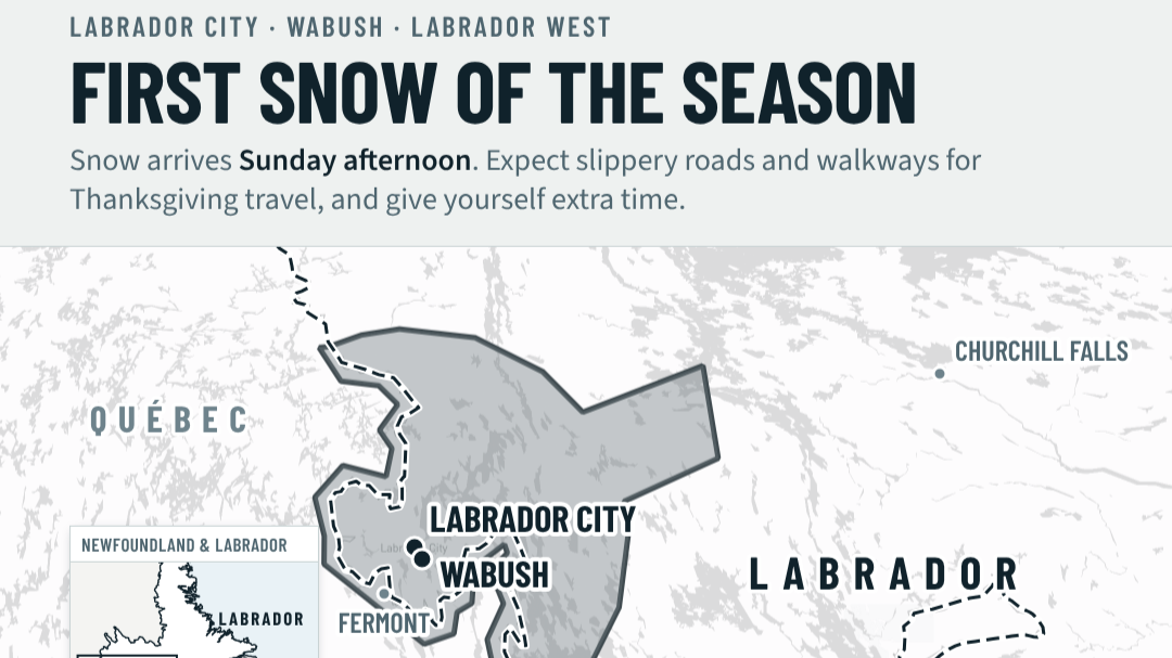 Special Weather Statement: First Snow of the Season for Labrador West
