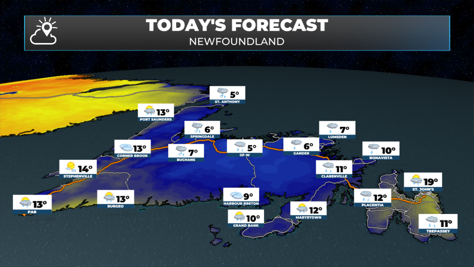 Newfoundland’s forecast for today - June 8, 2026