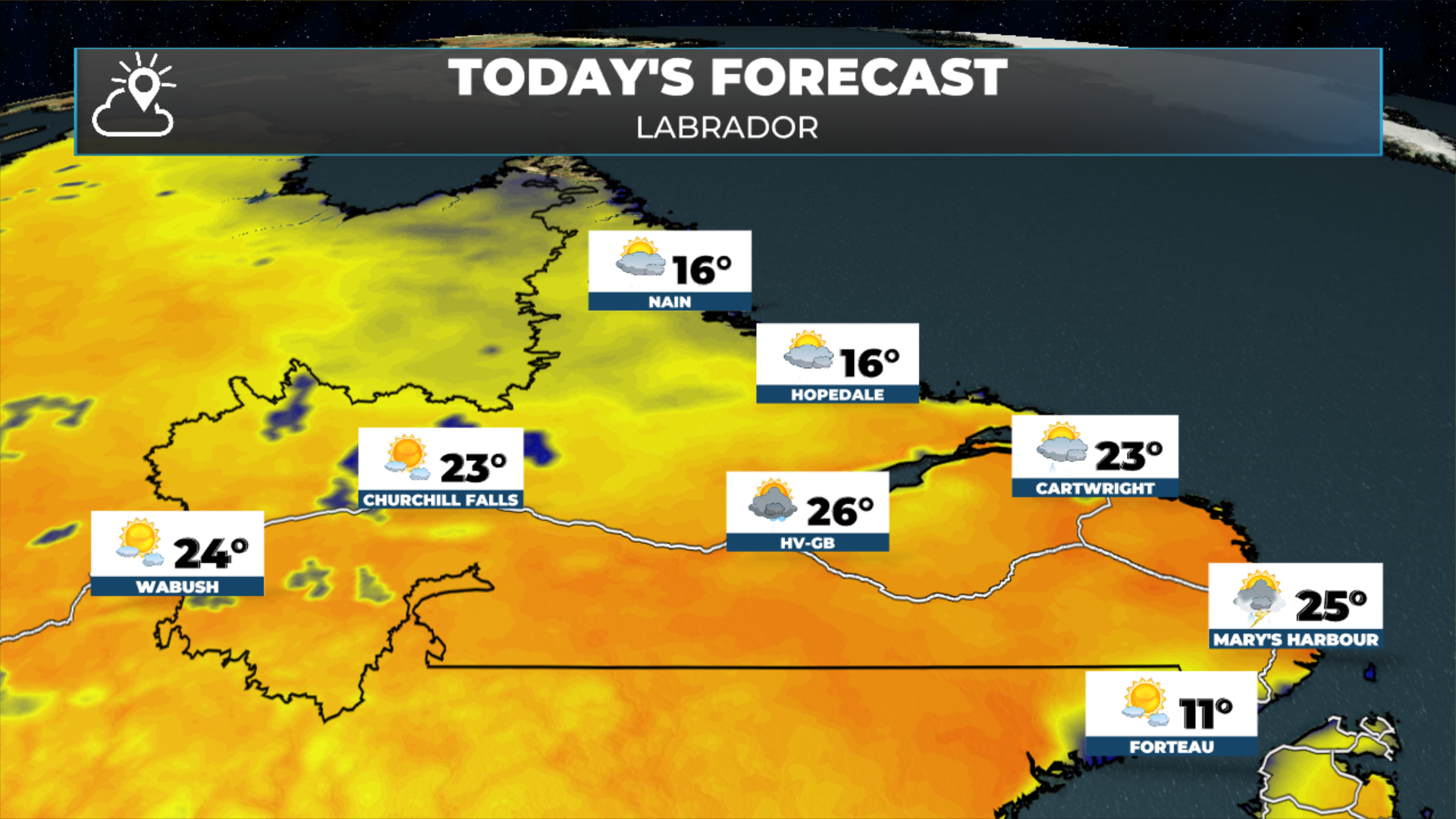 Labrador’s forecast for today - June 26, 2026