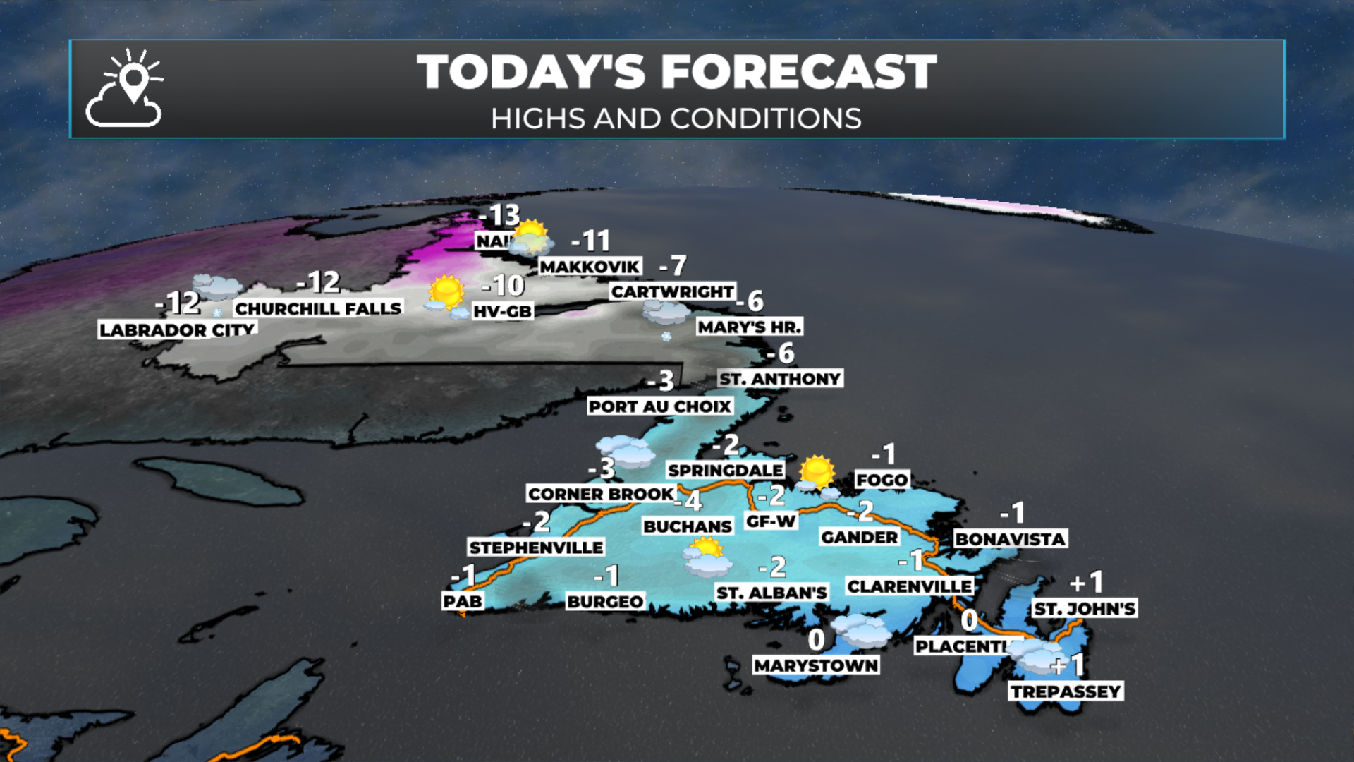The forecast for January 13, 2026.