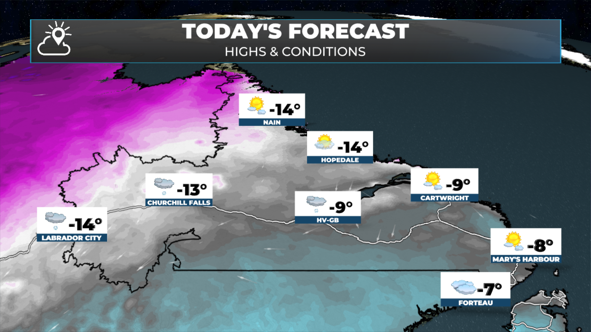 Labrador’s forecast for February 5, 2026.