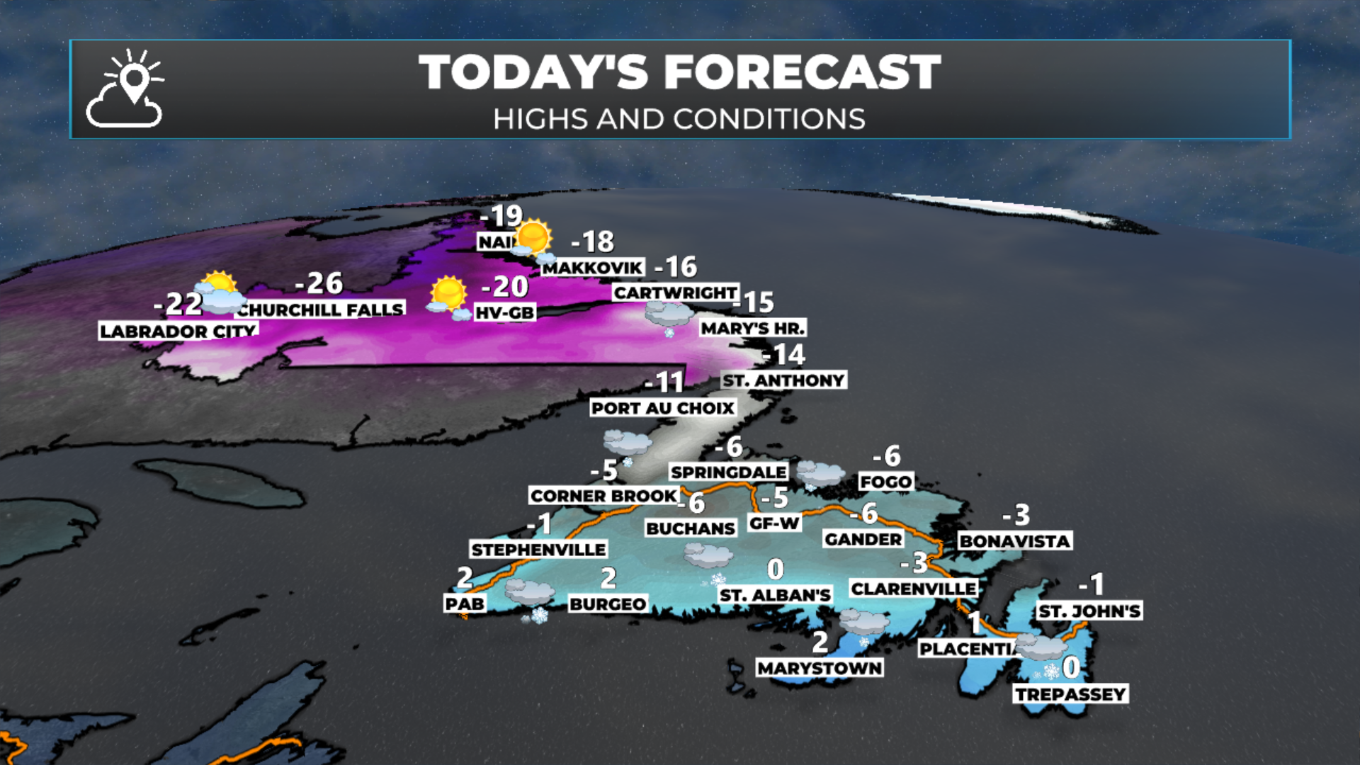 The forecast for today, January 22, 2026.
