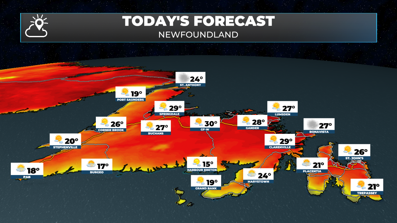 Newfoundland’s forecast for today — July 8, 2026