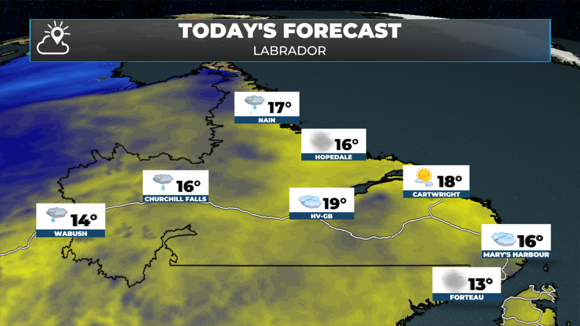 Labrador’s forecast for today (September 16, 2026).