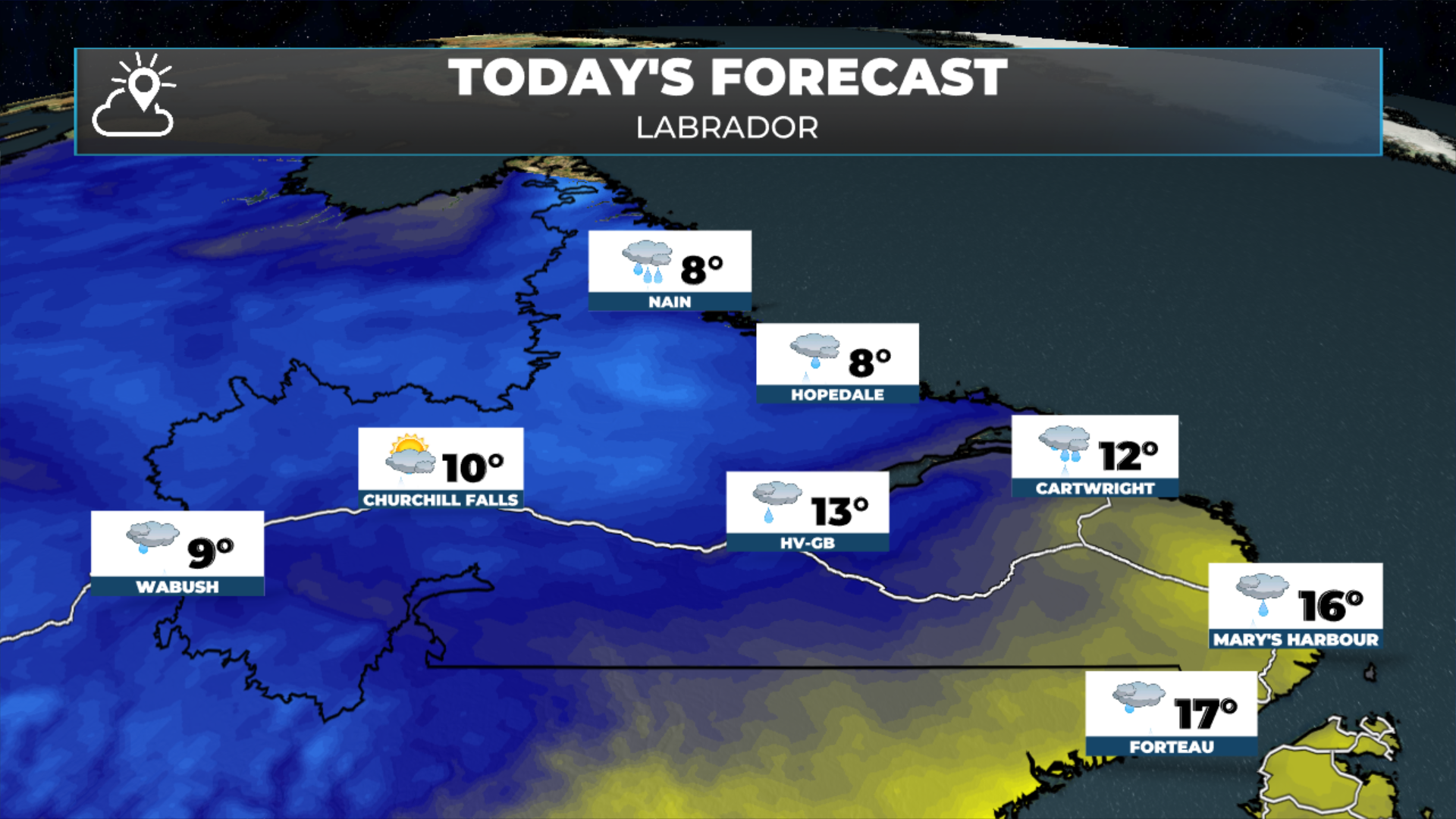 Labrador’s forecast for today (September 11, 2026).