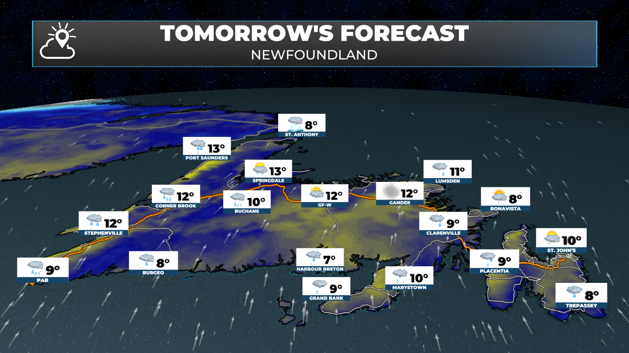 Newfoundland's forecast for tomorrow - March 17, 2026
