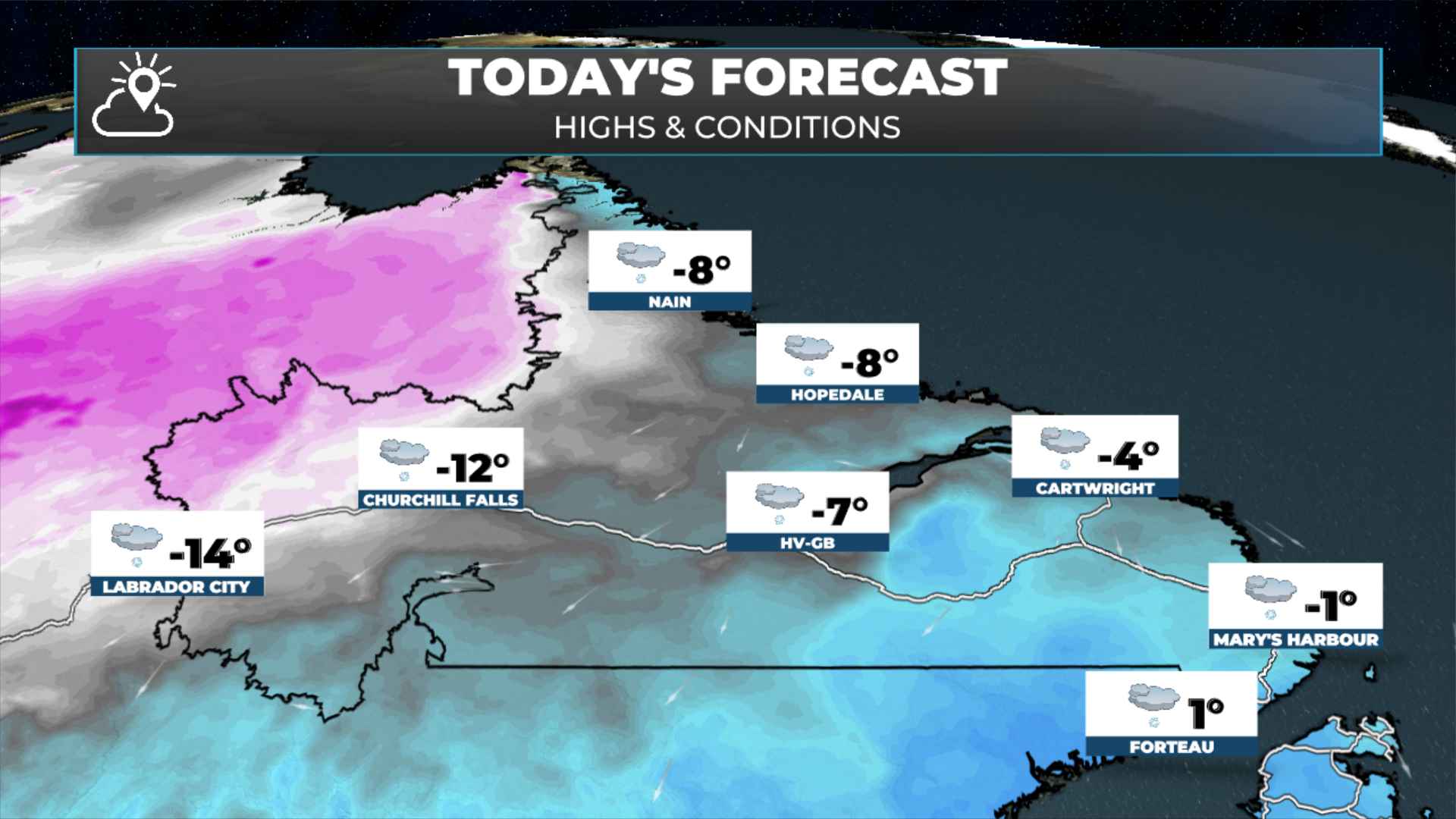 Labrador’s forecast for today - February 11, 2026