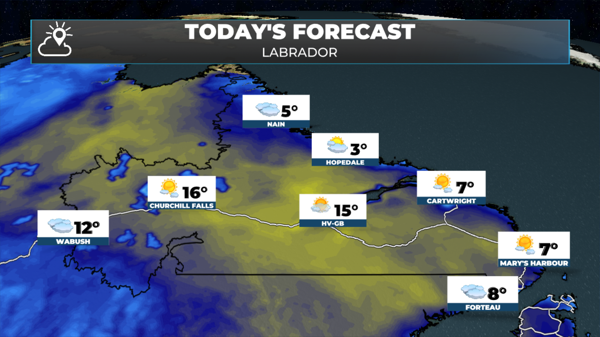 Today’s forecast for Labrador - May 28, 2026.