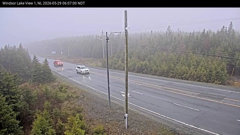 View of Portugal Cove Road near Airport Heights in the City of St. John’s at 6:07 AM NDT