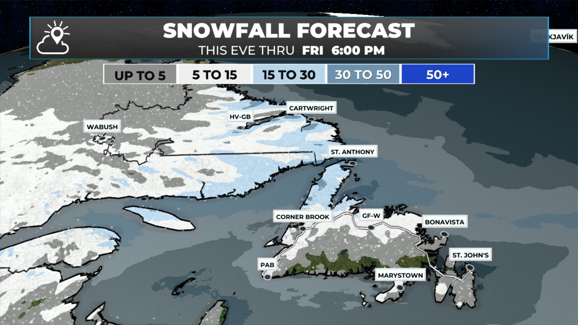 Snowfall from this evening thru Friday evening. (January 28 through January 30, 2026.