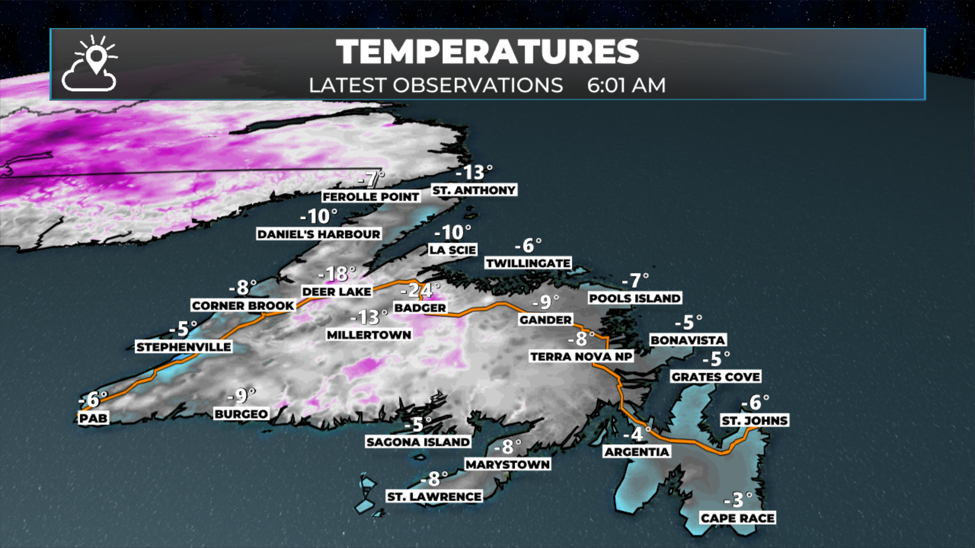 Temperatures as of 6:01 AM this morning - February 4, 2026.
