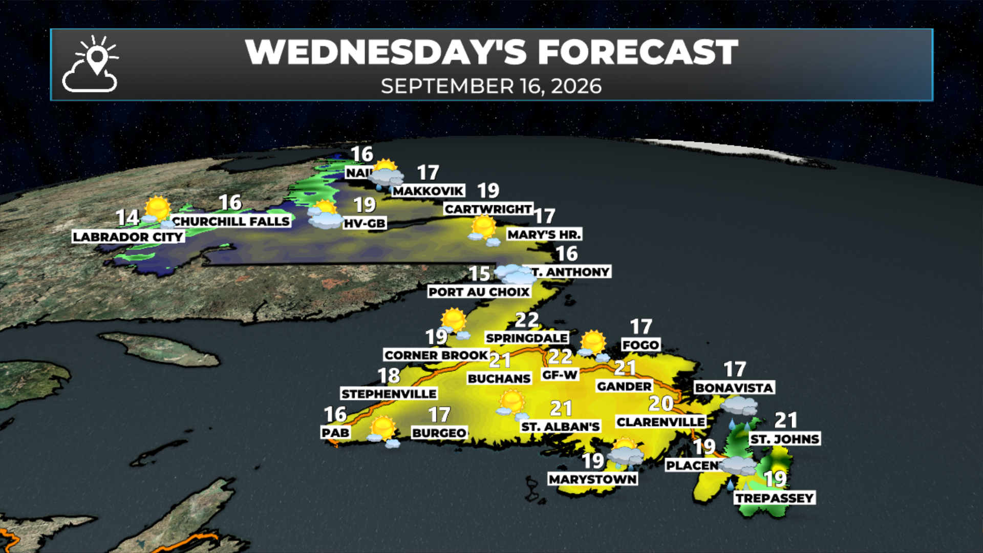 NL’s forecast for tomorrow (September 16, 2026).