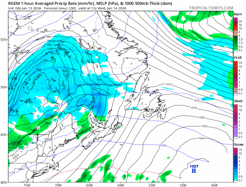 Animated GIF of the weather between Wednesday morning and Friday evening.