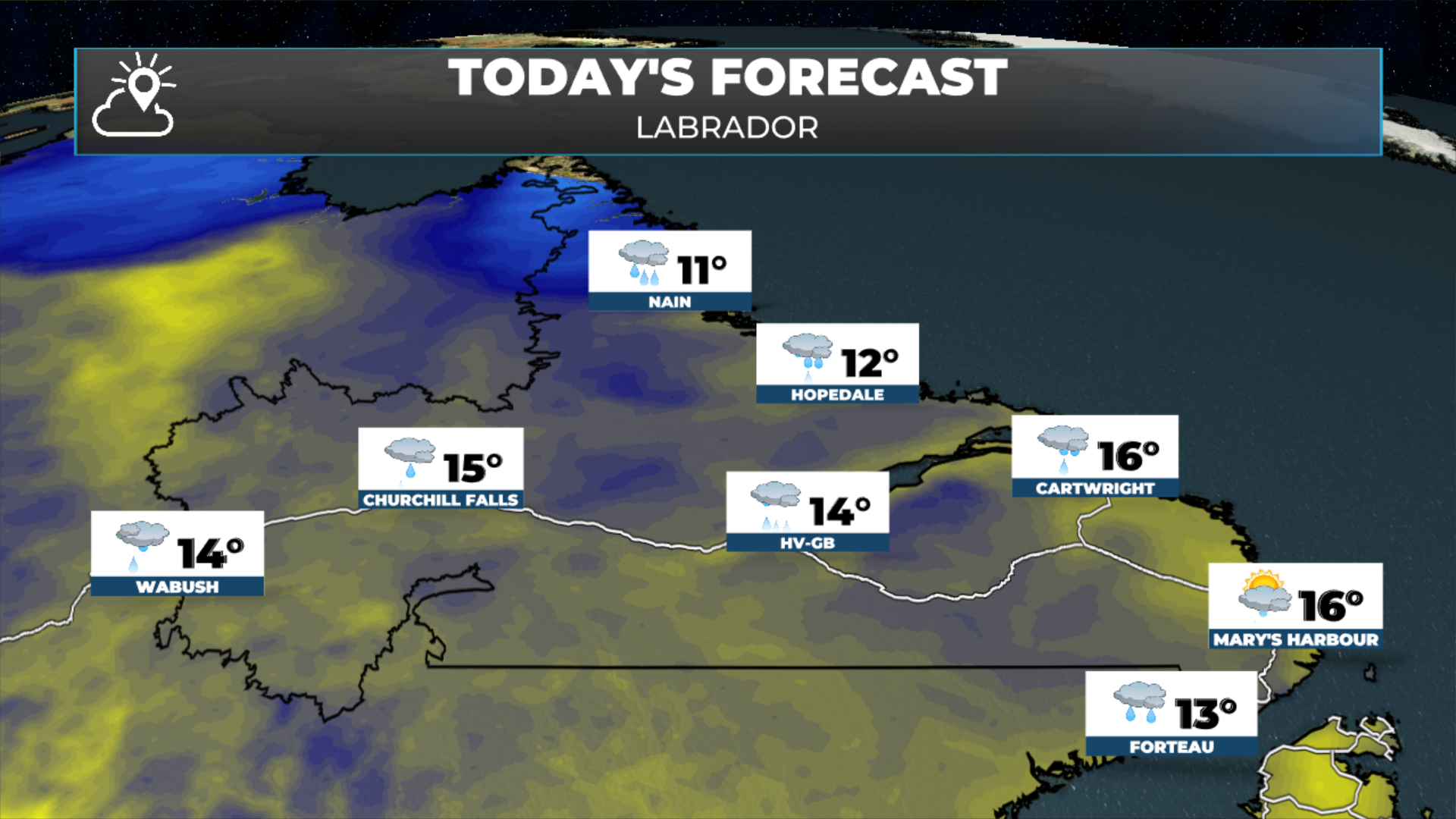 Labrador’s forecast for today (September 10, 2026).